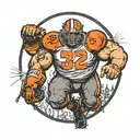 offensive lineman tattoo design idea