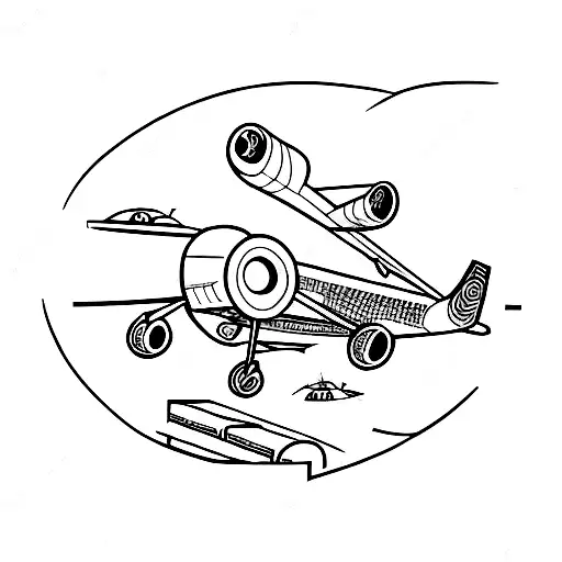airplane window tattoo design idea