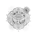 Flashlight tattoo design idea