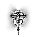 Flashlight tattoo design idea