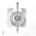 Flashlight tattoo design idea