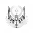 Flashlight tattoo design idea