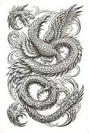 Scorpion Eagle Phoenix tattoo design idea