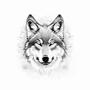 wolf and wildfire tattoo design idea