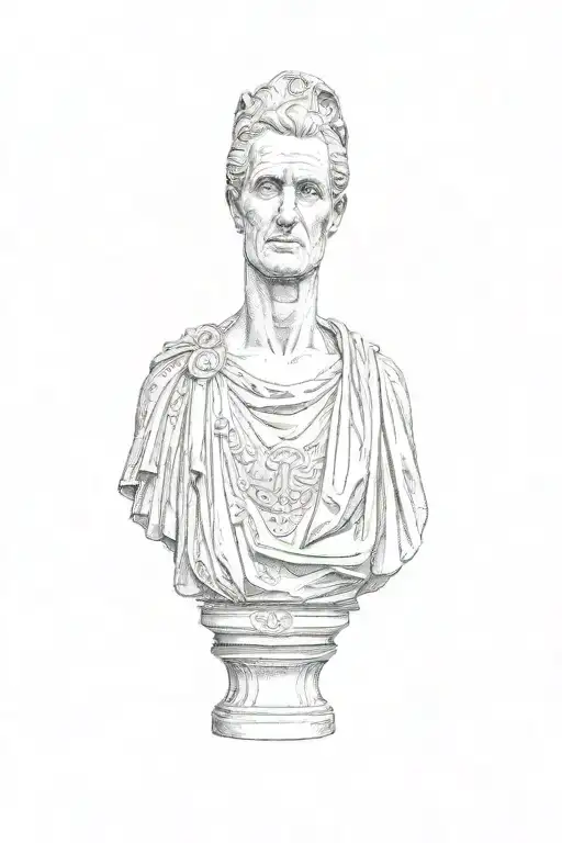 a bust of Julius Caesar  tattoo design idea