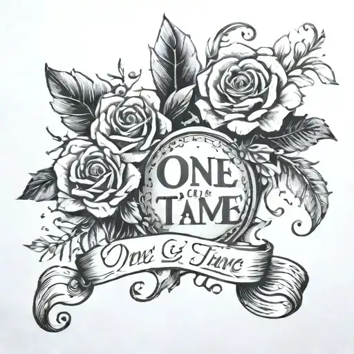 one day at a time tomorrow shines tattoo design idea