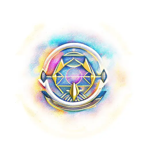 sagittarius core symbol tattoo design idea