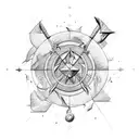sagittarius core symbol tattoo design idea