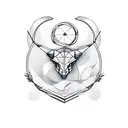 sagittarius core symbol tattoo design idea