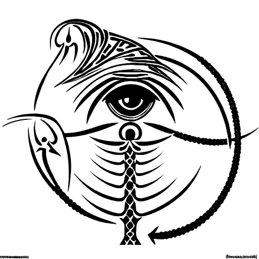 ankh with eye of horus and kundalini snakes tattoo design idea