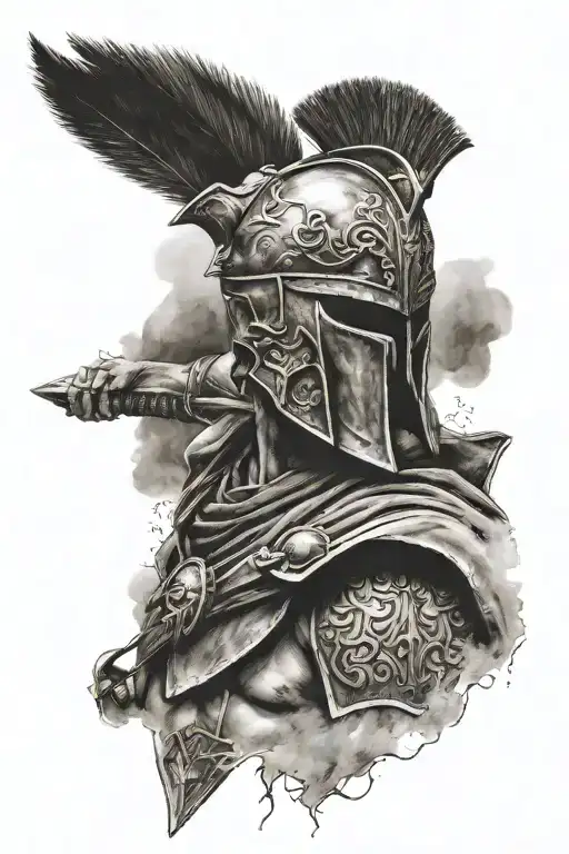 spartan warrior tattoo design idea