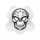 spider with skull tattoo design idea