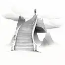 staircase to heaven  tattoo design idea