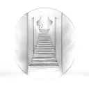 staircase to heaven  tattoo design idea