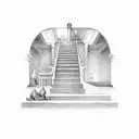 staircase to heaven  tattoo design idea