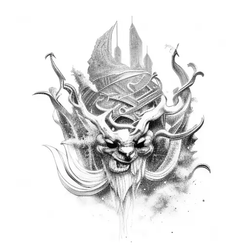 gods and story tattoo design idea