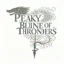 peaky blinders, game of thrones theme tattoo design idea