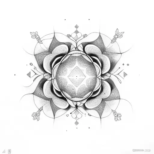  gemini flower sigh tattoo design idea