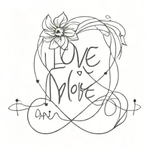 love me more, love me always tattoo design idea