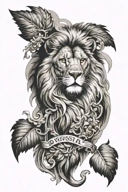 bosnia and lion tattoo design idea