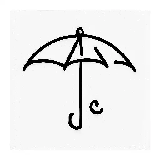 Umbrella tattoo design idea