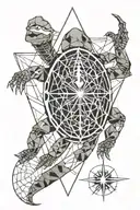 Terrapin station grateful dead 13 point lightning bolt  tattoo design idea