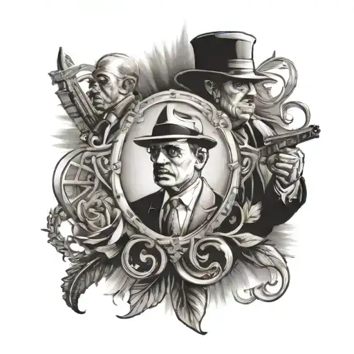 mafia symbol tattoo design idea