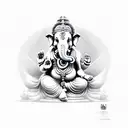 ganesh name tattoo design idea