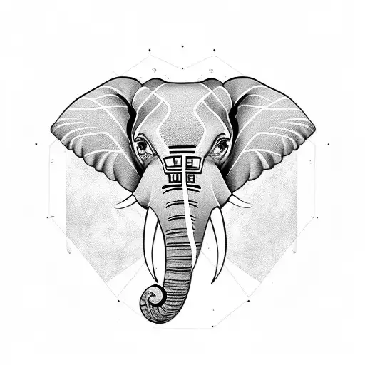 Elephant tattoo design idea