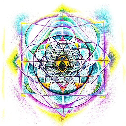 sacred geometry  chakras tattoo design idea