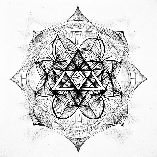 sacred geometry  chakras tattoo design idea