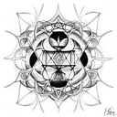 sacred geometry  chakras tattoo design idea