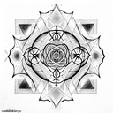 sacred geometry  chakras tattoo design idea