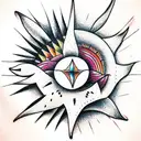 Sun and Moon tattoo design idea