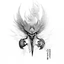 Phoenix, samurai, isis tattoo design idea