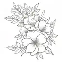 flower bouquet tattoo design idea