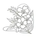 flower bouquet tattoo design idea