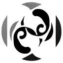 yin Yang with brain and heart tattoo design idea