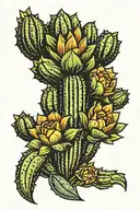 cacti in a storm tattoo design idea