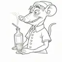 remy from ratatouille bartending tattoo design idea