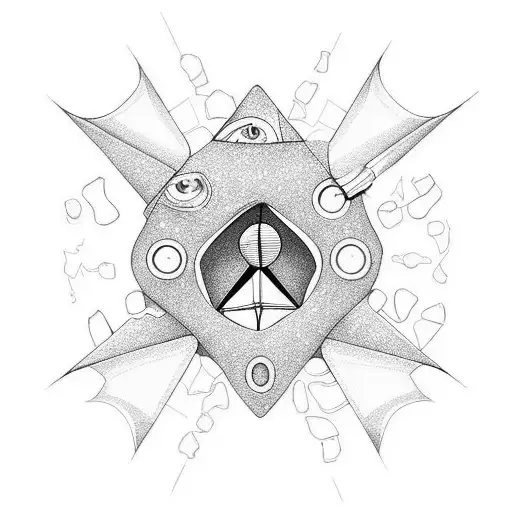 broken wishbone connected by a string of teeth and gems tattoo design idea