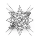 broken wishbone connected by a string of teeth and gems tattoo design idea