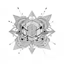 broken wishbone connected by a string of teeth and gems tattoo design idea