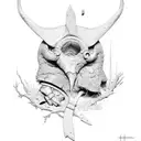 broken wishbone tattoo design idea