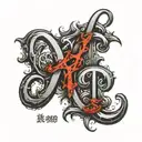 1995 old english font tattoo design idea