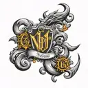 1995 old english font tattoo design idea