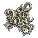 1995 old english font tattoo design idea