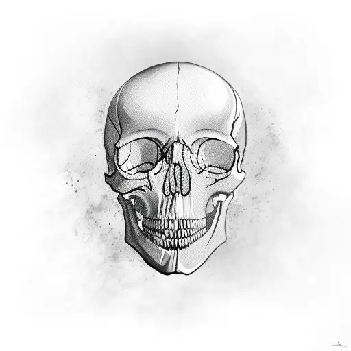 a skull from which a soldier’s face breaks out against the background of wings tattoo design idea