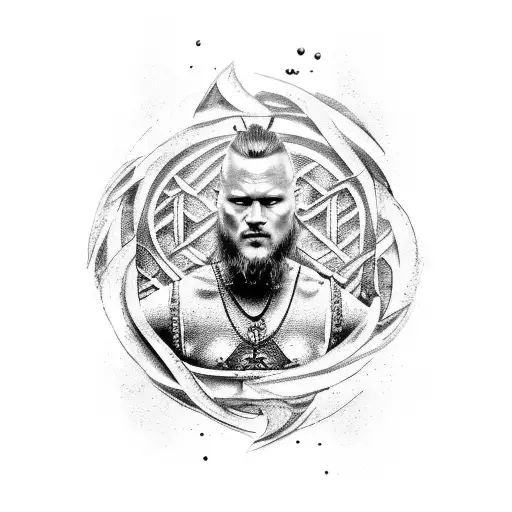 Ragnar Lothbrok tattoo by Adrian Lindell | Photo 24375