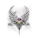 Cuervos tattoo design idea